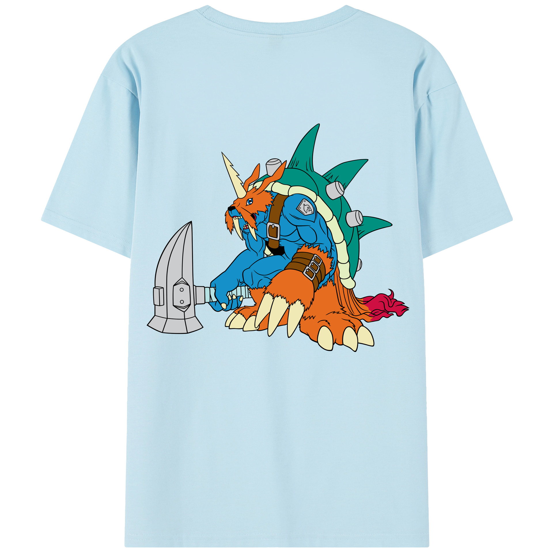 （画像用） Digimon デジタルモンスター/デジモン 綿100％半袖Tシャツ（背面プリント）